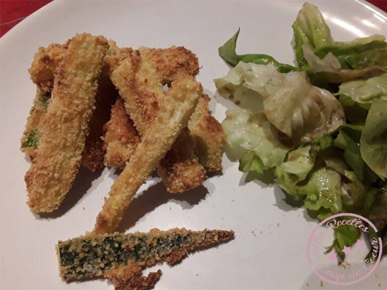 Frites de courgettes au parmesan