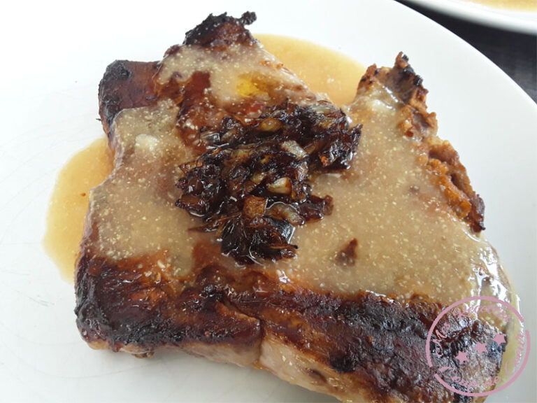 Côtes de porc sauce moutarde