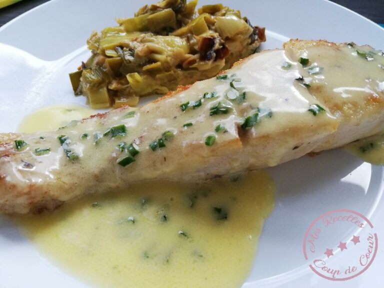 Lieu jaune au beurre de ciboulette