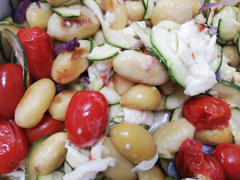 one pan gnocchi tomate courgette